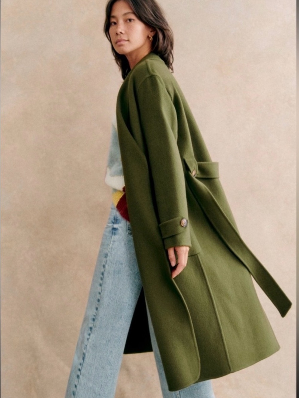 NWT Sézane Mederick Coat in Garden Green Size 4/36